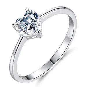 MYKI Style Queen Heart Shape Zircon Plated Adjustable Ring for Women