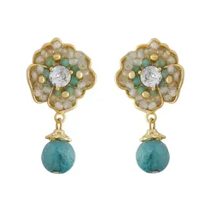 Kushal's Fashion Jewellery Mint Gold Plated Casual Trendy Earring - 427978