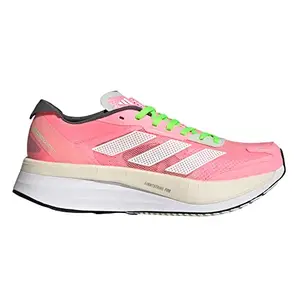 Adidas Adidas Women Textile Adizero Boston 11 W Running Shoes BEAMPK/FTWWHT/BEAMGR UK-5