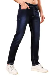 London Hills Tapered Fit Mid Rise Classic Stretchable Jeans | Casual Denim Jean's for Man's | Slim fit Jeans for Men Blue