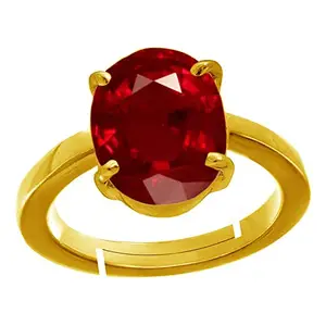 Kirti Sales 13.25 Ratti 12.50 Carat Natural Ruby Stone Manik Ring Adjustable Panchdhatu Ring for Men & Women