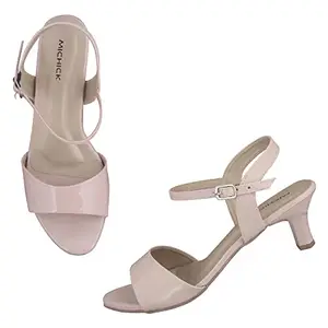 MICHICK FORDWIL Sandal Women Fashion sandal Stylish Comfortable heels Footwear (WHITE, numeric_4)