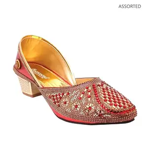 Racecourse Women Block Heel 76.7736 Red