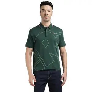 Royal Enfield R Logo Printed T Shirt (Size: S)-TSS250004-DARK Green