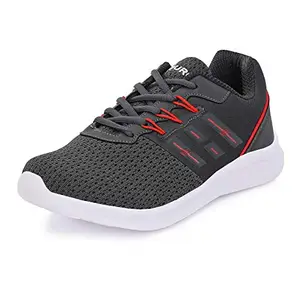 Bourge Men Loire-z146 Grey and Red Running Shoes-6 UK (40 EU) (7 US) (Loire-275)