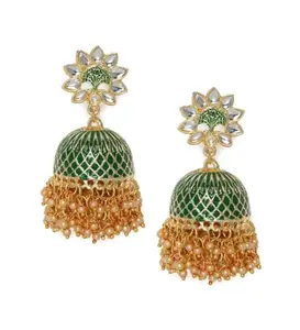 Shashwani Women's Rose Gold Plated Alloy Earrings-PID47300
