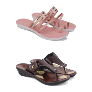 Stylish Heeled Sandals for Women/Comfortable & Lightweight, Daily Wear S_(Combo 2)-1944-1963-6