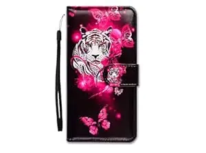 TELETEL for VIVO V70 Elite Flip Case Wallet Card Holder | Magnetic Closure | Kickstand Mobile Cover (Pu Leather - Tiger Print)
