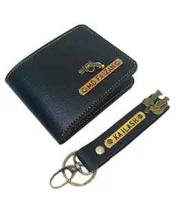NAVYA ROYAL ART Leather Men's Wallet and Keychain Combo Pack for Gift/Combo Set - Black 7
