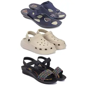 Women's Comfortable Sandal,Casual Lightweight Sandal for Everyday Wear | D_(COMBO-3)-1973-OO1-1932-5-EURO-36