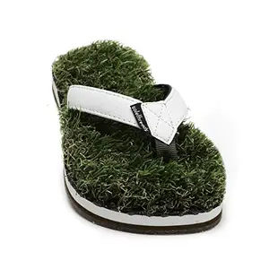 SOLETHREADS DEWDROPS | Grass Textured | Natural Feel | Comfy | Soft | Slippers | Flip Flops for Women|UK8|GREEN