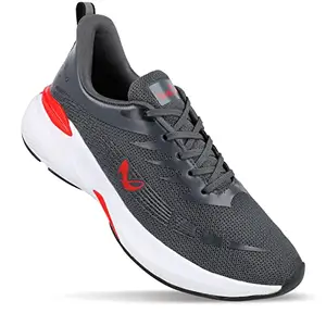 WALKAROO Gents Grey Red Sports Shoe (WS9096) 8 UK