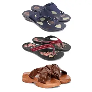 Women's Comfortable Sandal,Casual Lightweight Sandal for Everyday Wear | TBS-(3-COMBO)-1973-O22-1890-8-EURO-39