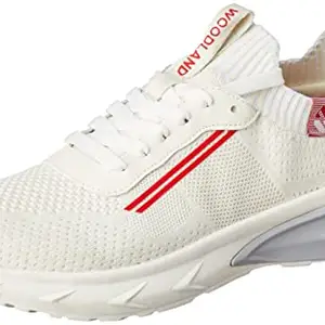 Woodland Men's White/Red Sports Shoes-10 UK (44 EU) (SGC 4094021)
