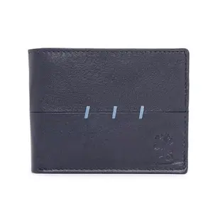 Red Tape Navy Leather Two Fold RFID Wallet | Stylish and Secure
