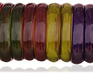 NMII Multicolour Glass Kada for Women & Girls (Multicolour-2.8)