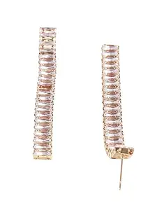 XPNSV Luxury Rose Gold, Silver and Black Statement Danglers Earrings,Anti Tarnish and Light Weight, Latest Fashion Jewellery for Women, Girls and Her