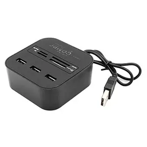 Mak World 3 Ports USB 2.0 HUB Multi-Card Reader for Sd/mmc/m2/ms Mp-All in One - (Black) price in India.