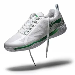Li-Ning Ultra Fly II Non-Marking Badminton Shoe (White/Green, 7 UK)