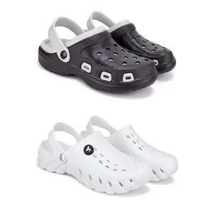 DRACKFOOT Men's Sandals Clogs| Lightweight Wear| Stylish & Easy to Wear For Men'S GRT-SAN-(2-COMBO)-3018-3145-8