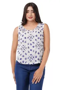 VAibr(e)nt Women's White Top with Blue Embroidery (L)