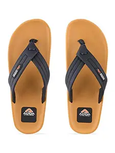 Adda (label) Men's Only-1 Dk Beige Navy Slipper - 7 Uk