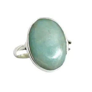 Blue Aquamarine Silver Ring good for Calming, Mind healing and peace
