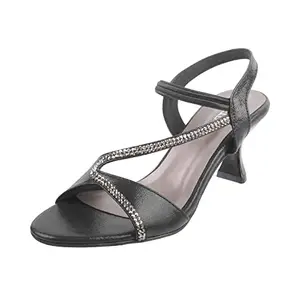 Metro Womens Synthetic Black Sandals (Size (3 UK (36 EU))