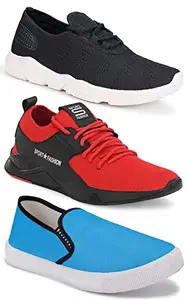 Axter Multicolor Casual Sports Running Shoes for Men 6 UK (Pack of 3 Pair) (3A)_1249-9325-1198