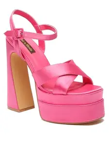 Flat n Heels Womens Fuchsia Sandals FnH 1406-FUS