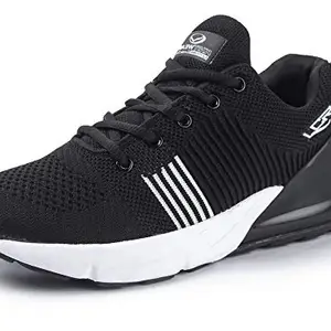 Lancer Mens RAMBO-124 Black/White Running Shoe - 6 UK (RAMBO-124BLK-WHT-40)