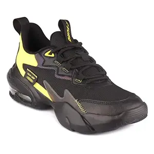 FURO Sports Black/Yellow Men Sports Shoes Lace Up Running R1046 080_9