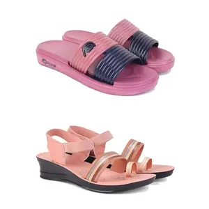 Women's Comfortable Sandal,Casual Lightweight Sandal for Everyday Wear I (Combo 2)-1982-1959-6-EURO-37