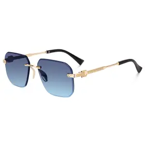 Visit the Dervin Store Dervin UV Protected Square Rimless Sunglasses for Men and Women