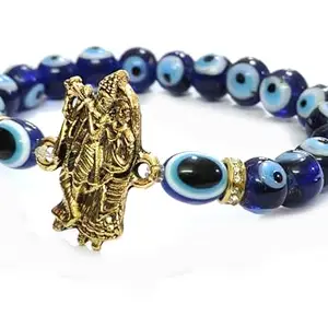 ASTROGHAR Shri radhe krishna ji golden evil eye Lucky Charm bracelet