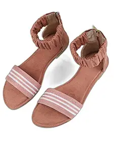 WalkTrendy Womens Synthetic Pink Sandals - 8 Uk (Wtwf581_Pink_41)