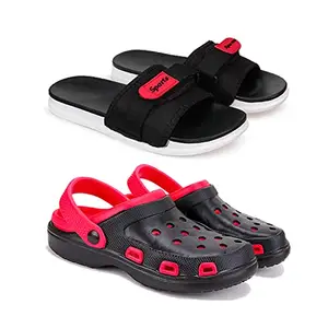 Bersache Chappal for Men | casual slippers Filp-Flops for Men (Pack of 2) Combo(RR)-1558-7029-8 (Multicolor)