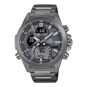 Casio Edifice ECB-30DC-1BDF Gray Analog-Digital Dial Gray Resin Strap Men's Watch Smartphone Link World Time ED605