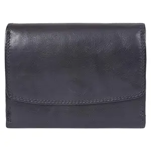 Leatherman Fashion LMN Genuine Leather Black Unisex Bifold Wallet (6 Card Slots)