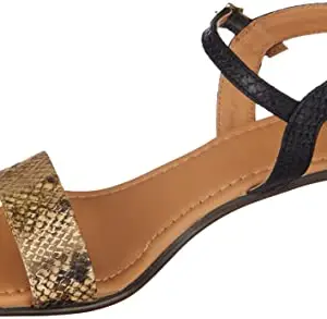 Carlton London Women's Gold Heeled Sandal-5 Kids UK (CLL-6982)