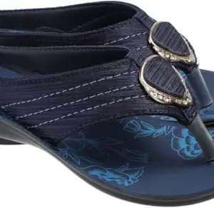 WALKAROO WL7004 Womens Regular Wear Sandals for Indoor & Outdoor - Blue