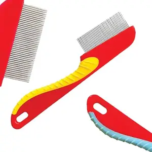 Lice Comb for Women, Men & Kids Hair - Nits, Dandruff & Lice Eggs Remover Products - Hair Lies Removal Comb for Head - Premium & Ergonomic Design (Random Colors)