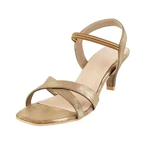 Mochi Womens Synthetic Antic Gold Sandals (Size (6 UK (39 EU))