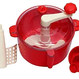 Purabelle Automatic Non Electric Dough Maker Machine Atta Roti Maker for Kitchen (Red)