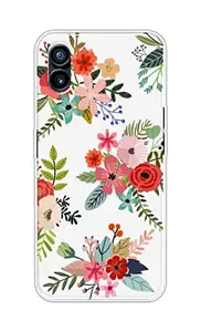 The Little Shop Designer Printed Soft Silicon Back Cover for Nothing Phone 1 (Bunch Flower)