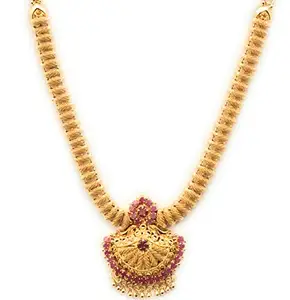 Sasitrends One Gram Micro Gold Plated Short Necklace for Women and Girls