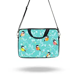 TheSkinMantra Chain Laptop Sleeve Bag Compatible with Laptop/Macbooks/Chrombook/Notebook/Zbook (13.3 Inch (Sling/Strap), Birds Resting)
