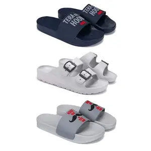 DRACKFOOT Men's Sandals | Lightweight Wear| Stylish & Easy to Wear For Men'S GR-SAN-(3-COMBO)-1588-3114-1590-10