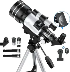 Calyrex Telescope for Kids Adults Beginners - 15X-150X High Power Astronomical Refractor Telescope Portable Travel Telescope for Adults Cool Christmas Astronomy Gifts for Kids, White