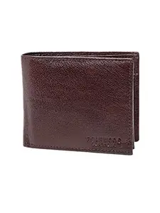 TEAKWOOD LEATHERS Teakwood Genuine Leather RFID Protected Two Fold Wallet for Men(Brown)